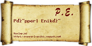 Pöpperl Enikő névjegykártya